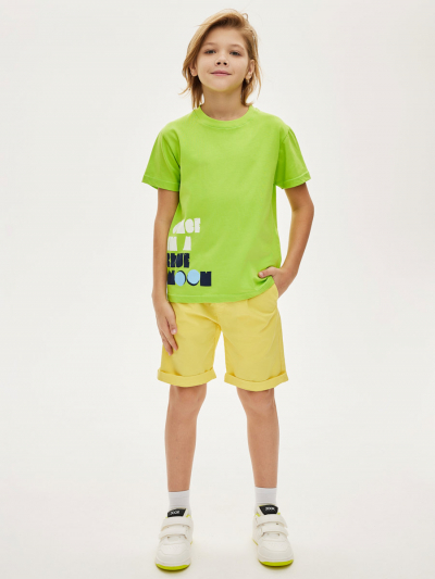 ⭐ Купить футболка для мальчика «Y-clu'», зелёной расцветки, артикул BY9095  в BEBAKIDS.RU