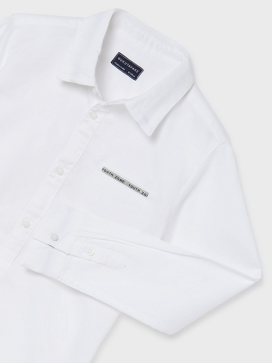 Рубашка Mayoral, размер 140, цвет белый 6.117/40 - фото 6