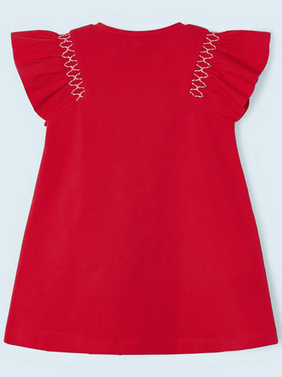 Платье Mayoral, размер 7, цвет красный 3.948/42 - фото 3