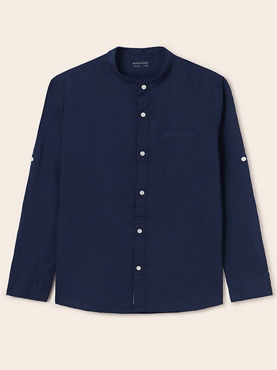 Рубашка Mayoral, размер 140, цвет синий 6.115/79 - фото 2