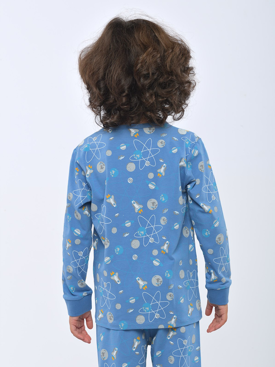 Пижама KATIA&BONY, размер 4-5, цвет синий 22212K2043 - фото 4