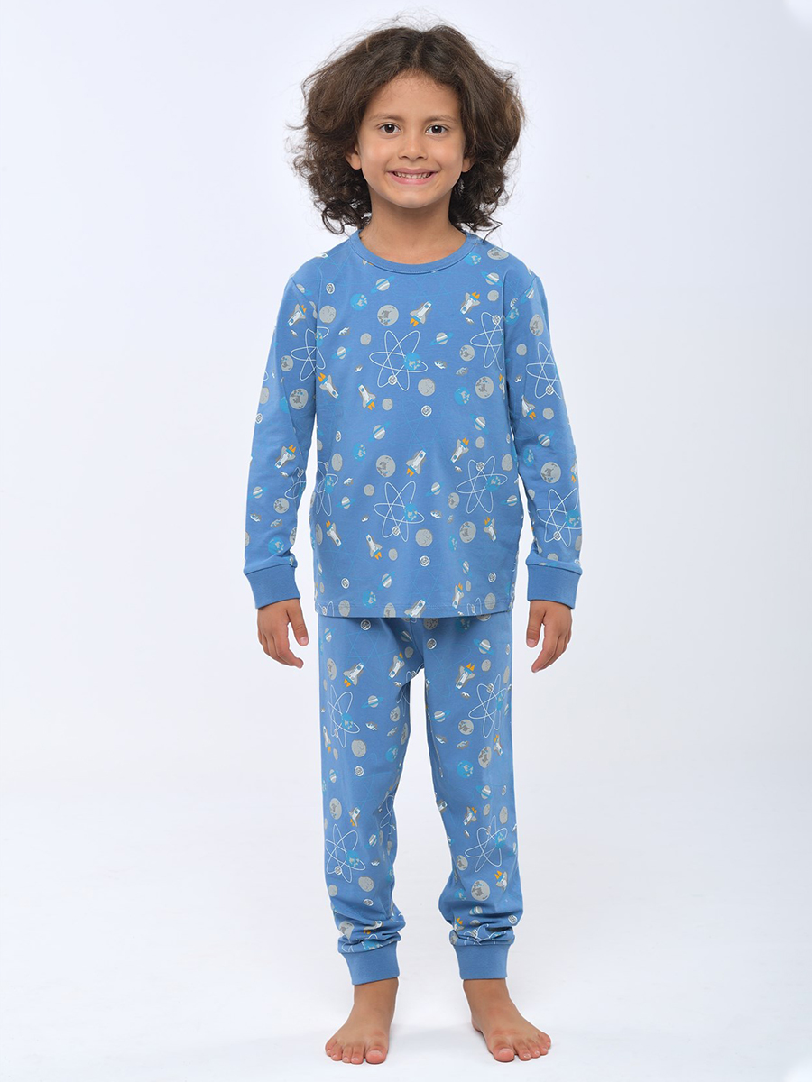 Пижама KATIA&BONY, размер 4-5, цвет синий 22212K2043 - фото 1