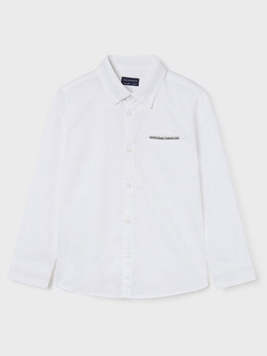 Рубашка Mayoral, размер 140, цвет белый 6.117/40 - фото 4