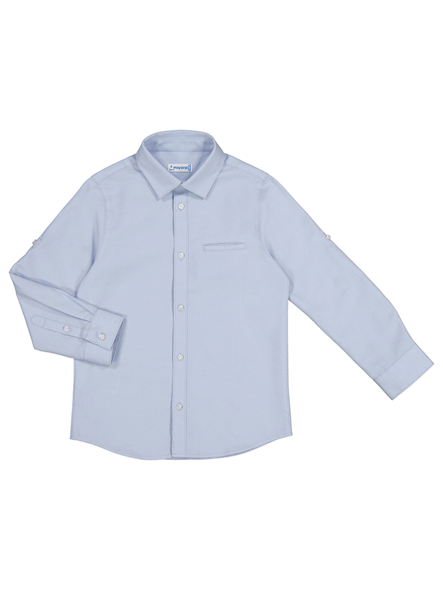 Рубашка Mayoral, размер 110, цвет голубой 140/71 - фото 1