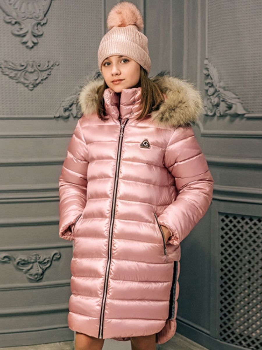 Пальто GnK, размер 152, цвет розовый ZC-821 - фото 1
