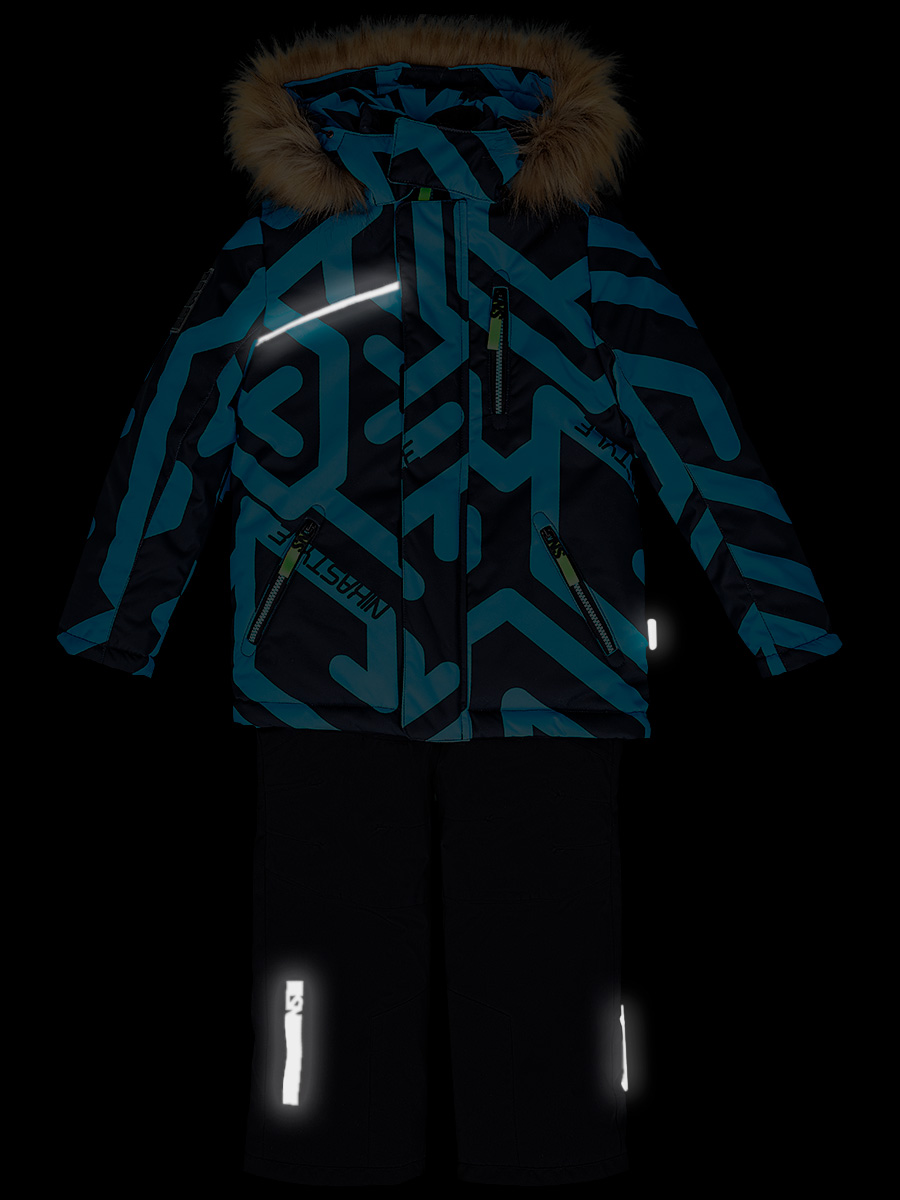Куртка+полукомбинезон Nikastyle, размер 11, цвет голубой 7з0721 Куртка+полукомбинезон - фото 10