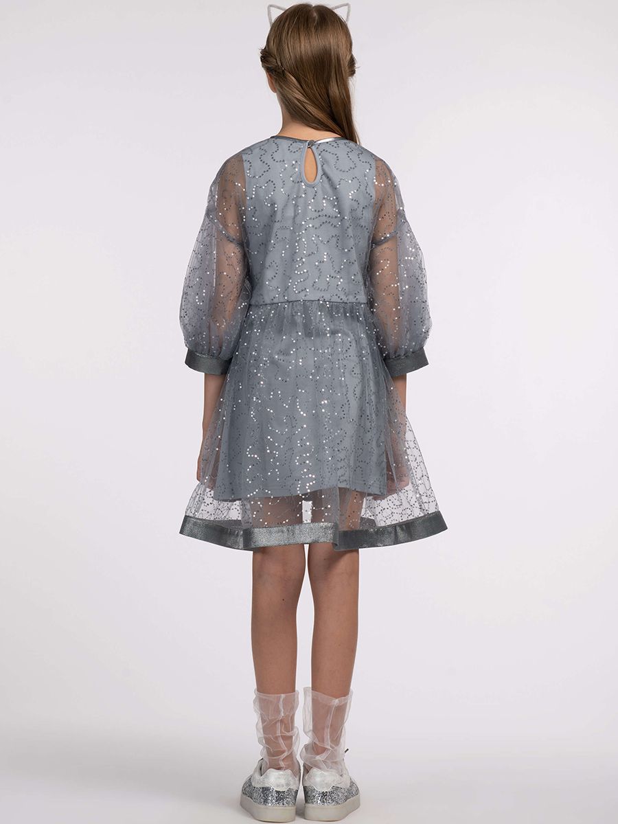 Платье Смена, размер 110-56, цвет серый 20572 - фото 4