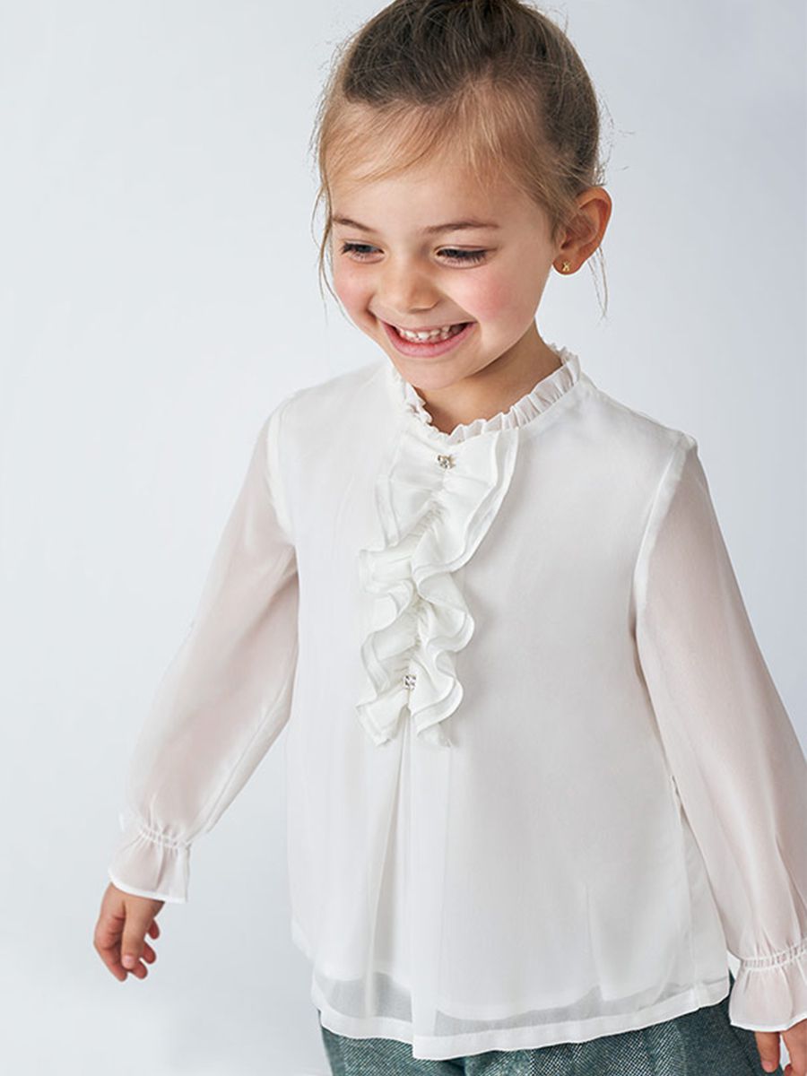 Блуза Mayoral, размер 122, цвет белый 4.150/59 - фото 1