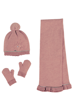 ⭐ Купить шапка+шарф для девочки «Mayoral», розовой окраски, артикул  10.280/63